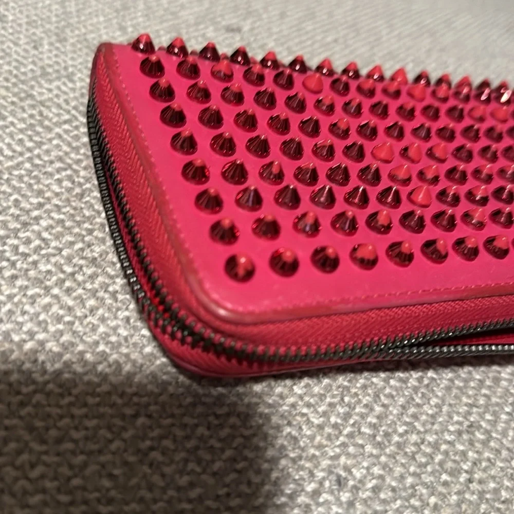Christian Louboutin Authentic Pink Studded Women's Wallet